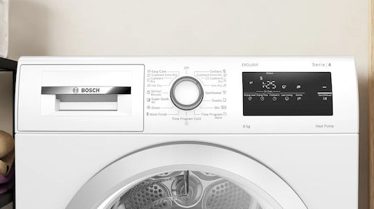 Bosch Serie 4 Στεγνωτήριο 8kg με Αντλία Θερμότητας