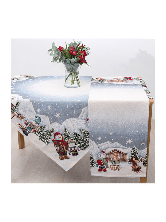 Dimeco Christmas Tablecloth Fabric L180xW140cm 1pcs