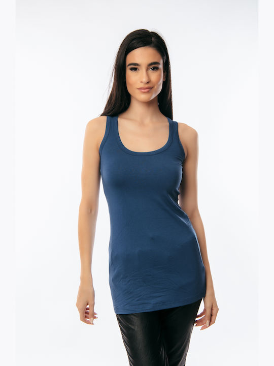 Boutique Women's Blouse Dress Sleeveless Blue