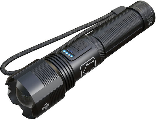 Extralink Taschenlampe LED IPX6 mit maximaler Helligkeit 1000lm Schwarz