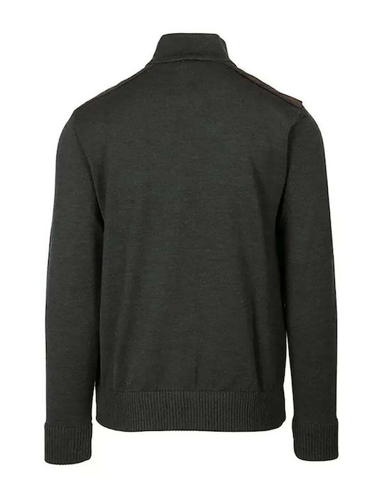 Paul & Shark Men's Cardigan with Zipper Gray