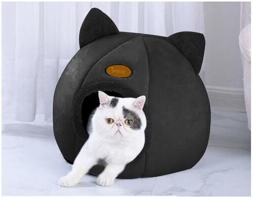 Purlov Nest Cat Black 40x40x37cm