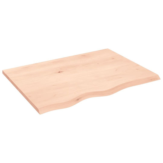 vidaXL Countertop without Sink L80xW60xH2cm Raw solid wood