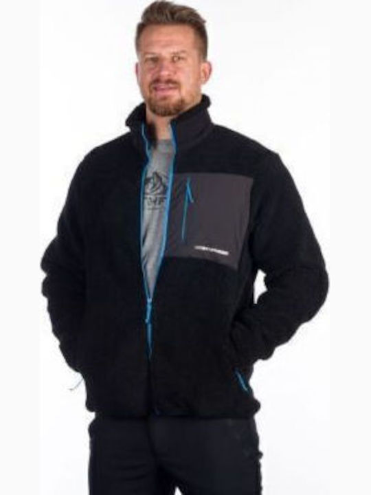 Ανδρική Ζακέτα Fleece Μαύρο/Μπλε