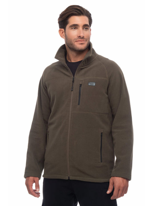 Ανδρική Ζακέτα Fleece Khaki