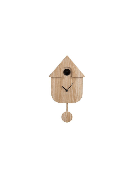 Karlsson Cuckoo Wall Clock Wooden Pendulum 21.5x8.5cm