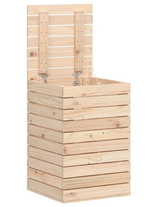 vidaXL Coș de Rufe Din Lemn Cu Capac 44x44x66cm Roz