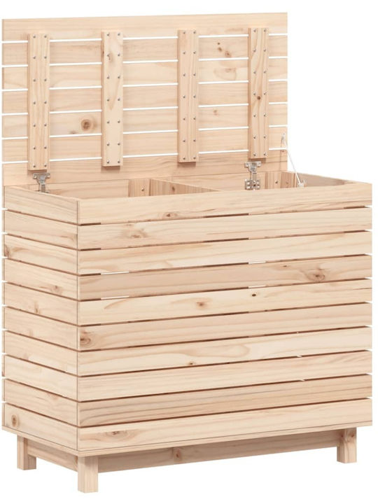 vidaXL Καλάθι Απλύτων Ξύλινο με Καπάκι 88.5x44x76cm Ροζ
