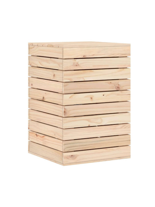 vidaXL Coș de Rufe Din Lemn Cu Capac 44x44x66cm Roz