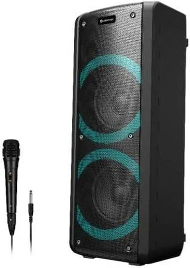 Denver Karaoke Lautsprecher mit Kabelgebundenem Mikrofon und Lichteffekten Bps-352 BPS-352 Schwarz