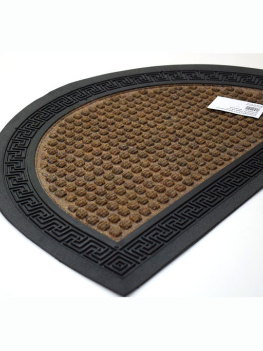 Semicircular Doormat Μαίανδρος Brown 40x60cm