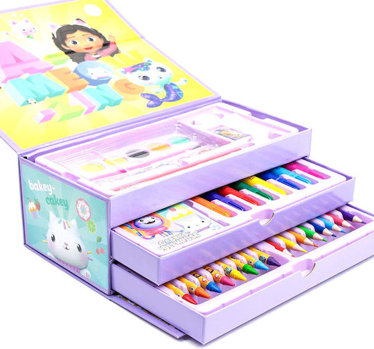 Cerda Gabbys Dolls House Colouring Set 27x13.5cm 42 Pieces