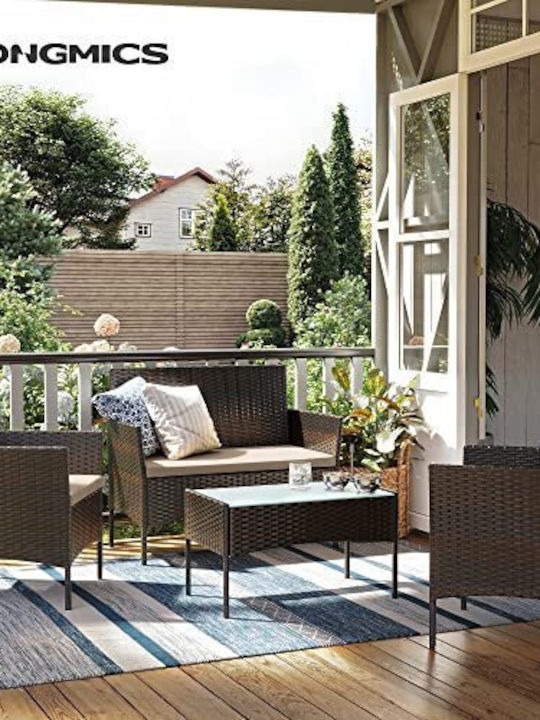 Garden & Outdoor Furniture Sets Living Room Set 4 Pieces Songmics