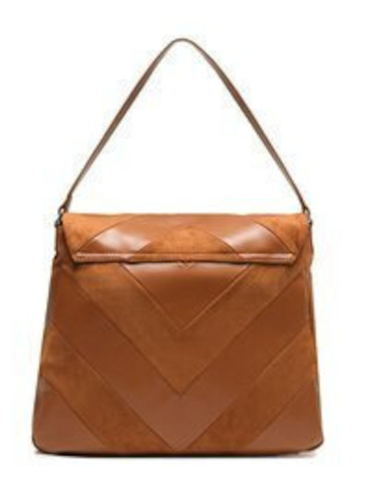 Bolso Hobo De Mujer Liu Jo - Color Tabaco, Efecto Acolchado Y Asa Ajustable - Medidas 38x34x14 Cm, Poliuretano