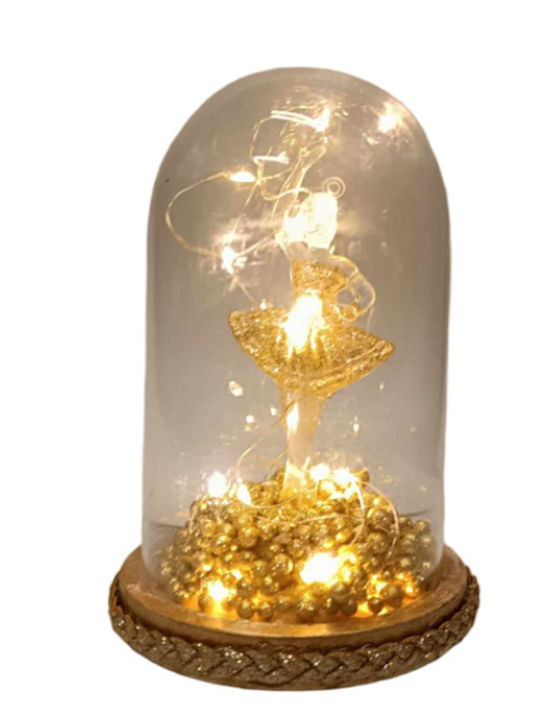 Weihnachtliche Schneekugel Beleuchtet mit Glocken 12x19cm 1Stück