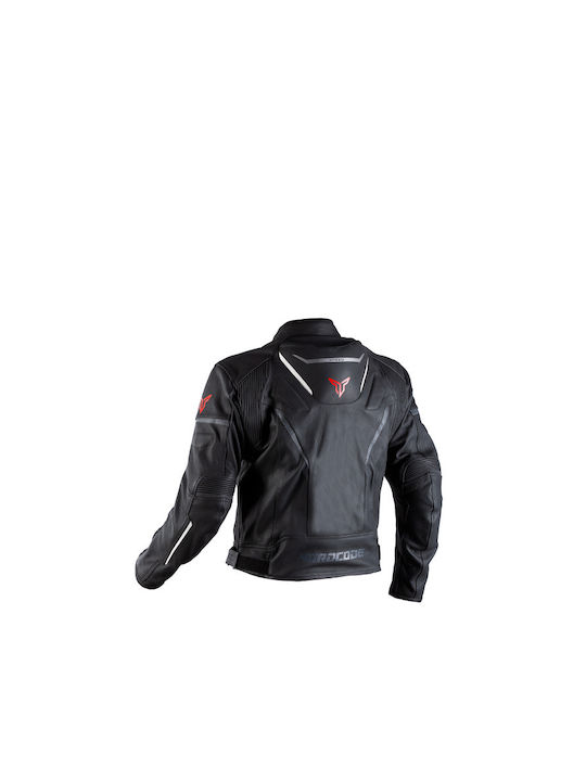 Nordcode Striker Leather Men's Jacket 4 Seasons Black/Red