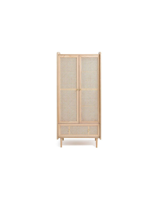 Δίφυλλη Ντουλάπα Καφέ 80x58x175.5cm