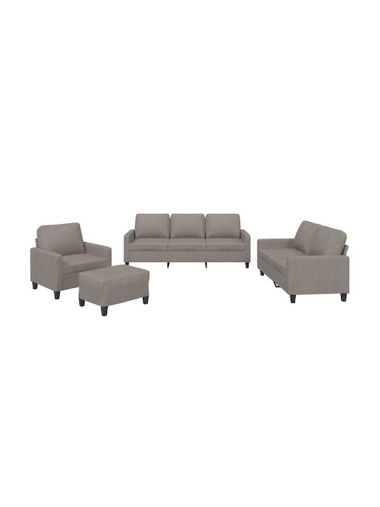 Set de Sufragerie 3 Scaune & 2 Scaune & Fotoliu & Scaun & Taburet Taupe