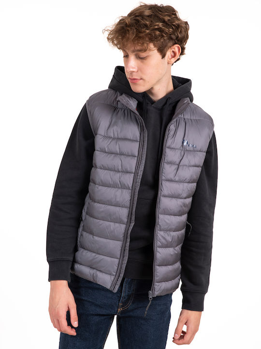 Vcode Ärmellos Herren Jacke Lässig Wasserdicht und winddicht Grey