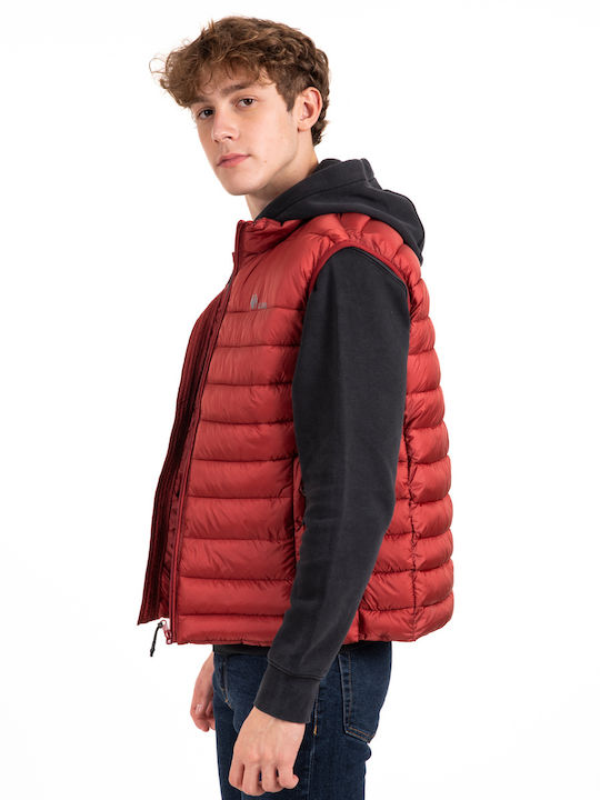 Sleeveless Jacket Waterproof and Windproof Red