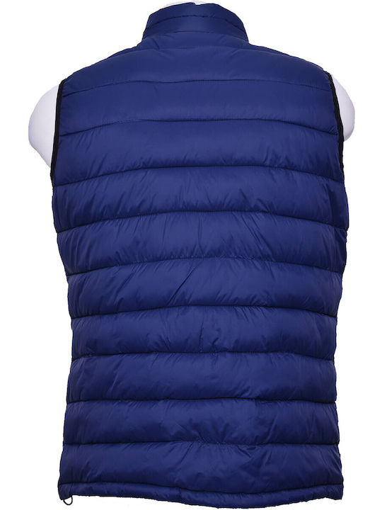 Schott Ärmellos Herren Winter Jacke Lässig Blau