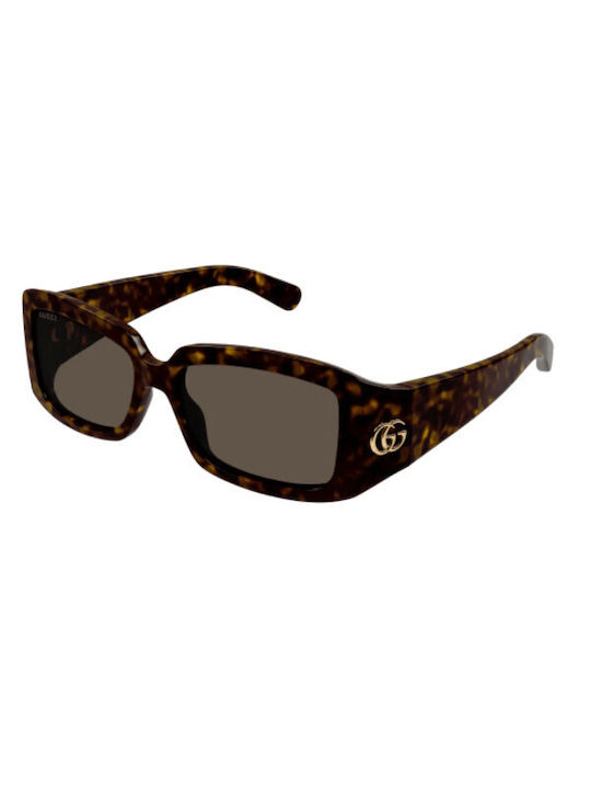 Gucci Women's Sunglasses with Brown Tartaruga Plastic Frame and Brown Lens GG1403S 002