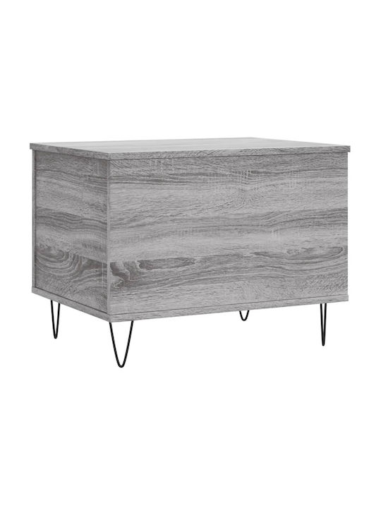 Square Central Wooden Coffee Table Gray Sonoma M60xL44.5xH45cm