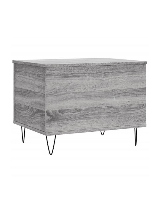 Square Central Wooden Coffee Table Gray Sonoma M60xL44.5xH45cm