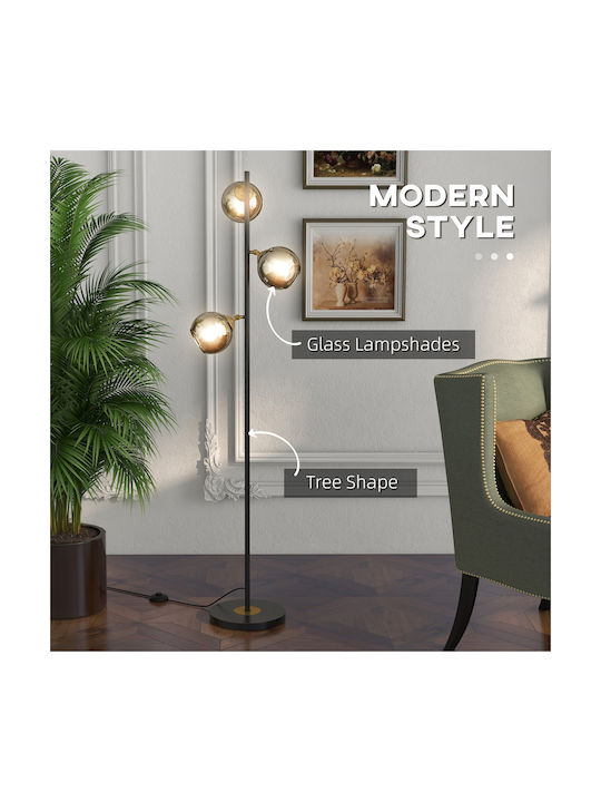 HomCom Floor Lamp H162xW36cm. Black