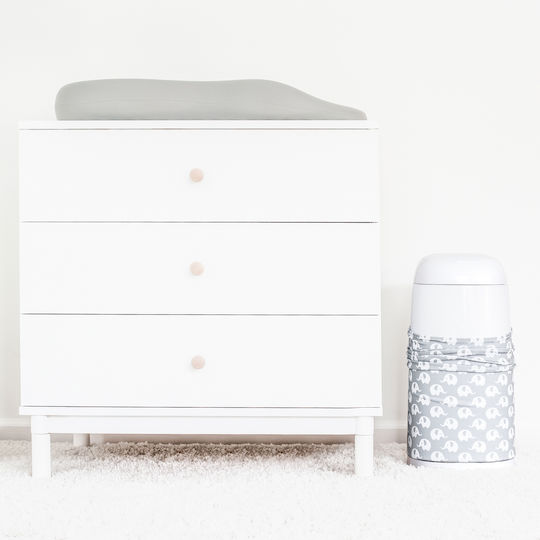 AngelCare Decorative Cover for Diaper Bin Gray