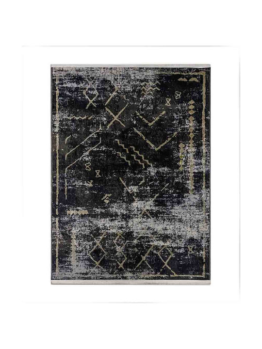 Rug Fireplace Rectangular Antrasit Grey