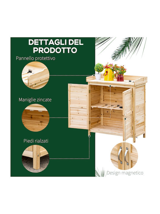 Zweiflügeliger Schrank Hölzernes mit 1 Regal 83x40x92cm