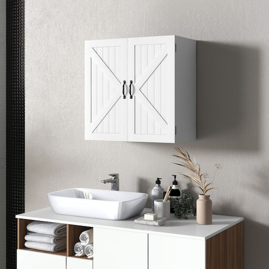 Kleankin Ντουλάπι Μπάνιου 60x30x60cm Λευκό