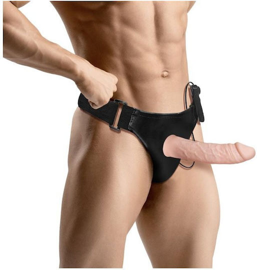 Control Harness με Dildo και Δόνηση στο χρώμα του δέρματος