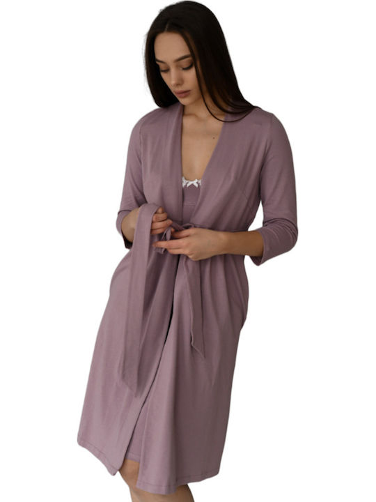 EasyMum Nachthemd mit Morgenmantel Schwangerschaft & Stillen Amethyst EasyMum Nachthemd mit Morgenmantel Schwangerschaft & Stillen Amethyst