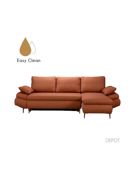 Jacob Ecke Sofa Bett mit Rechte Ecke Orange 264x154x84,7cm