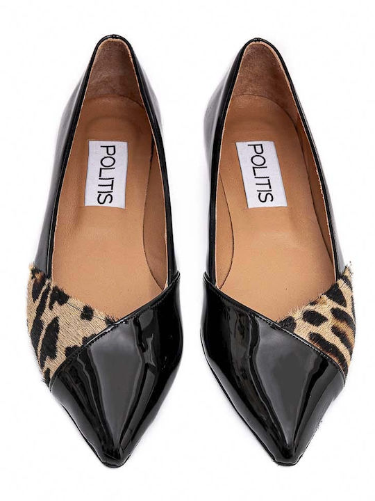 Anatomic Patent Leather Pointy Ballerinas Black