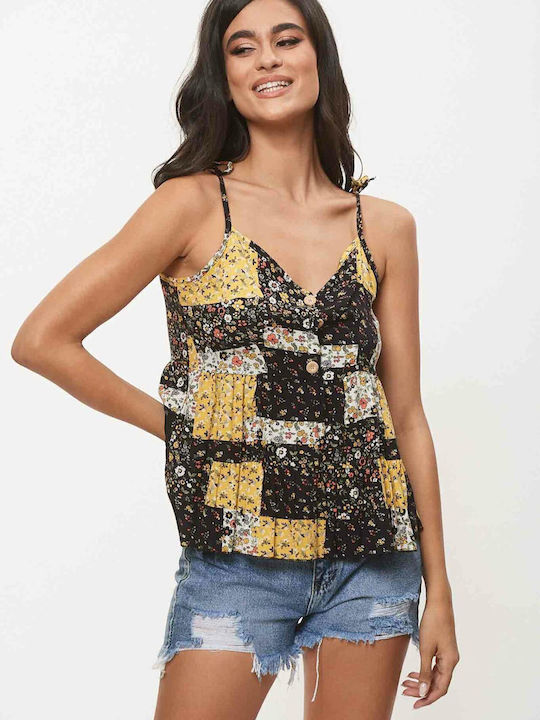 Γυναικεία Μπλούζα Off-Shoulder Κοντομάνικη Κίτρινο