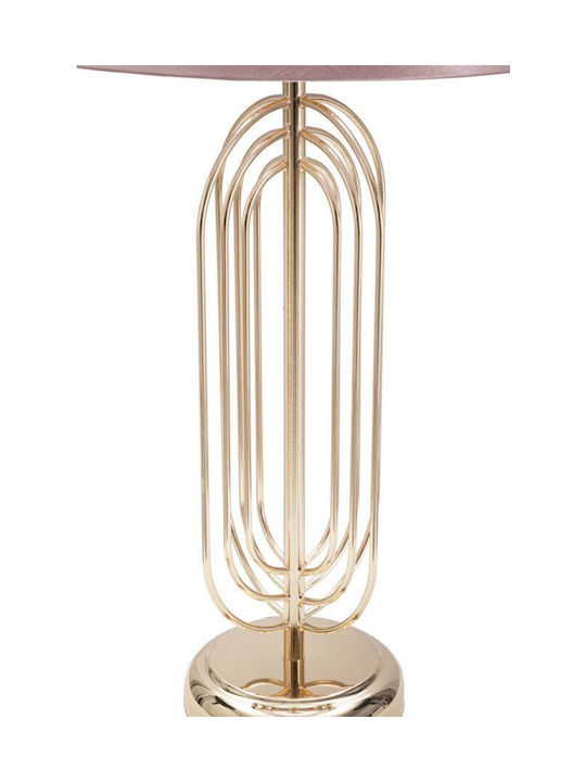 Mauro F Metal Table Lamp with Pink Shade and Gold Base