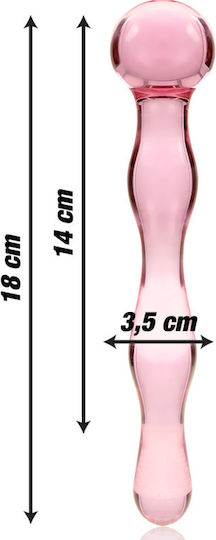 Ibiza Γυάλινο Dildo Ροζ 18cm