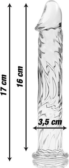 Ibiza Dildo din sticlă Transparent 17cm