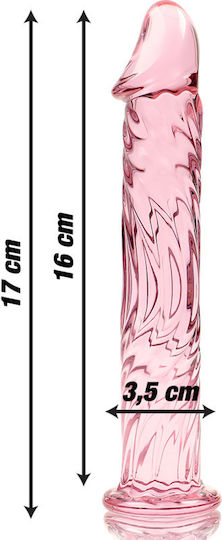 Ibiza Γυάλινο Dildo Ροζ 17cm
