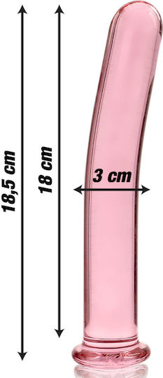Ibiza Γυάλινο Dildo Ροζ 18.5cm