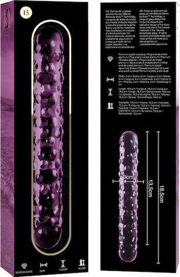 Ibiza Γυάλινο Dildo Ροζ 18.5cm