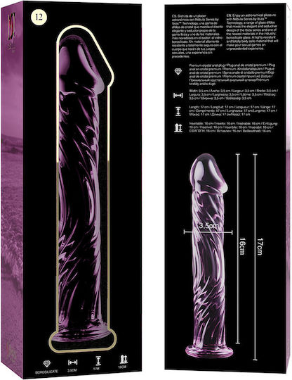 Ibiza Γυάλινο Dildo Ροζ 17cm