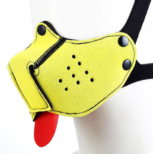 BDSM Maske in Gelb Farbe
