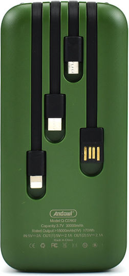 Andowl Q-CD902 Power Bank 30000mAh Green