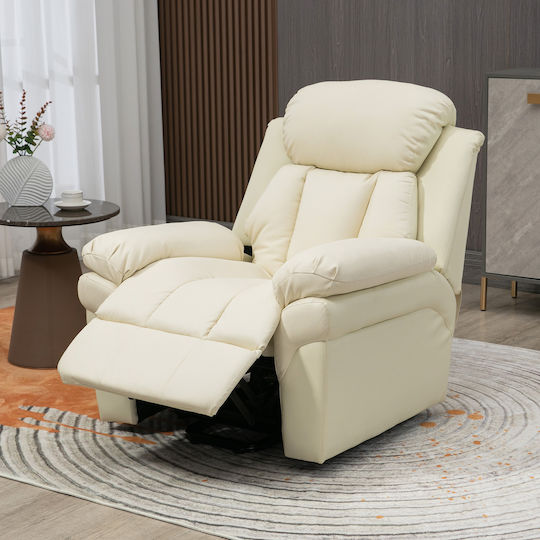 Фотьойл Relax С поставка за крака Cream 96x93x105см