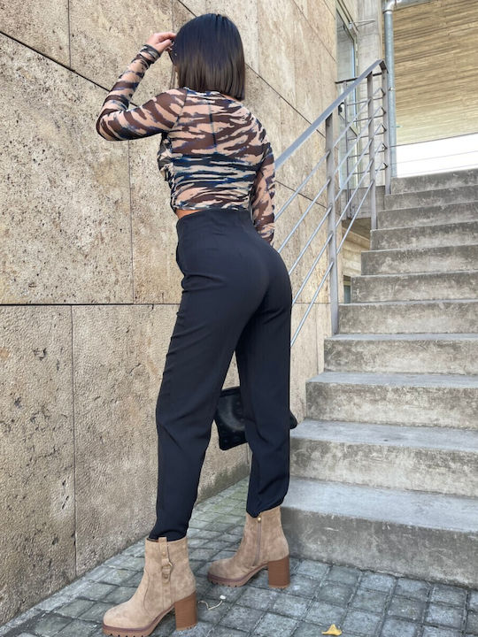 Women's Fabric Trousers Black