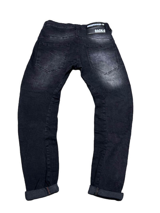 Men's Jeans Pants with Slim Baggy Fit Black